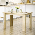 Table à manger table de cuisine design moderne avec grand plateau 2-4 personnes en bois dim. 120L x 69l x 75H cm chêne-1