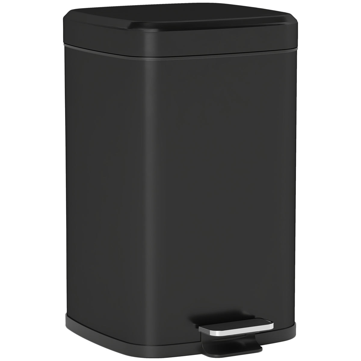 Poubelle de Cuisine 20L avec Couvercle à Fermeture Douce et Pédale, Seau Intérieur Amovible, 28L x 35l x 45H cm, Noir-0