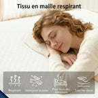 Matelas 160x200cm, matelas 2 personnes, mousse à mémoire de forme au thé vert, housse amovible lavable, fermeté moyenne-3