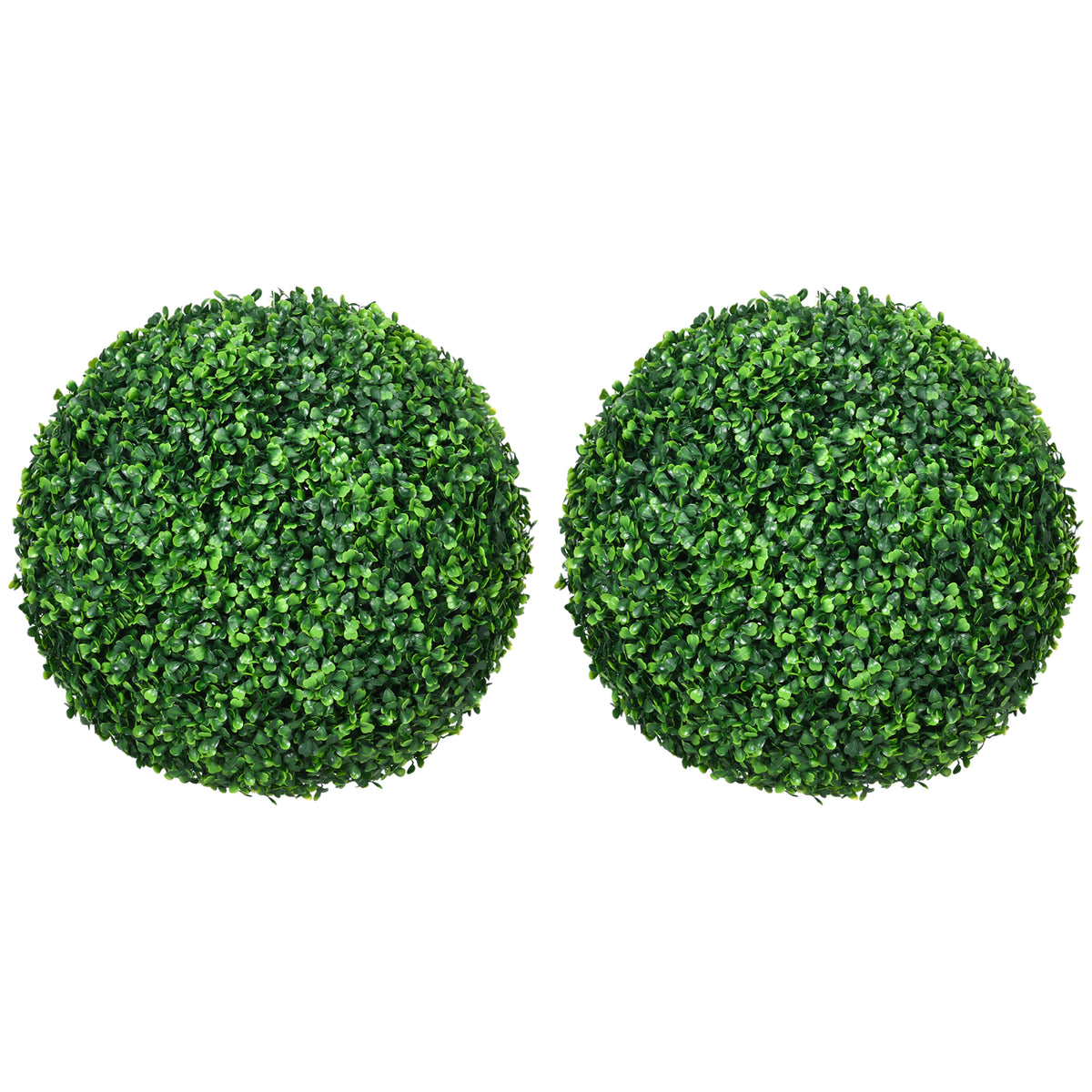 Lot de 2 boules de buis artificielles de 40 cm décoration pour intérieur ou extérieur vert-0