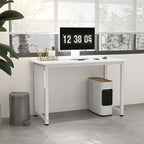 Table d'ordinateur table de salle à manger 120L x 60l x 76H cm Multifonction Grand Plateau Blanc cadre en métal-7