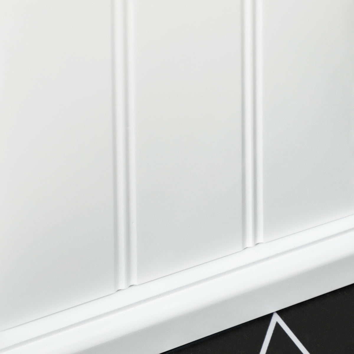 Meuble de salle de bain support papier toilette avec placard et sortie papier en bois blanc-6