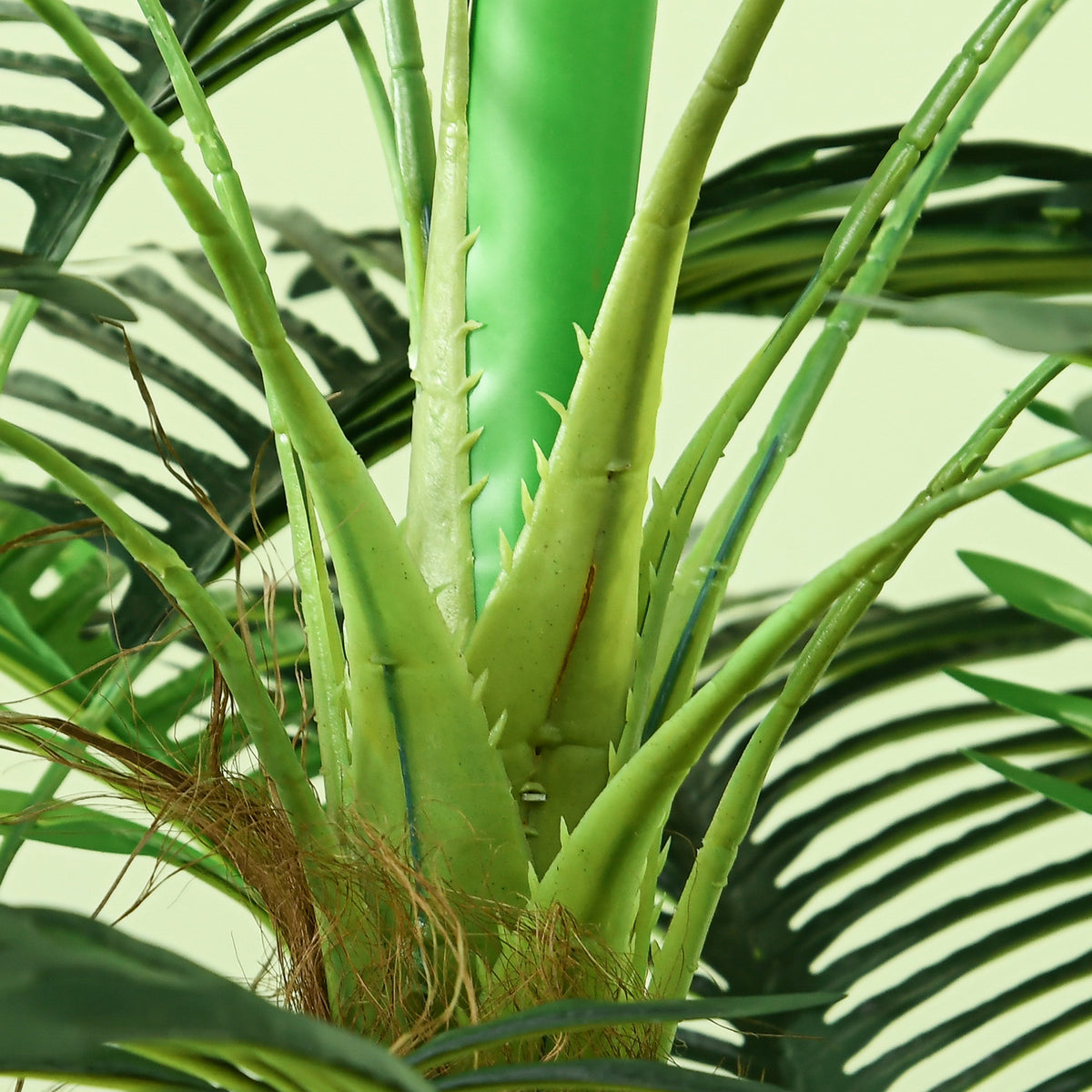 Palmier Artificiel H.1,6 m Arbre Artificiel Tronc Branches Lichen Feuilles Grand réalisme Pot Inclus-7