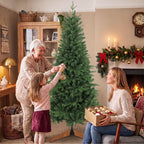 Sapin de Noël Artificiel 180 cm, Arbre de Noël, 1162 Branches Articulées en PE et PVC Ignifuge, Support en Bois Pliable-8