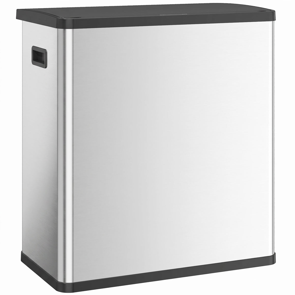 Poubelle de Cuisine Automatique 60 L, Poubelle à Double Compartiment, Capteur de Mouvement, Seaux Amovibles, Argent-0