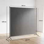 Paravent Extérieur à Panneau Unique, Séparateur de Pièce de 180H cm avec Protection UV30+, Gris Foncé-2