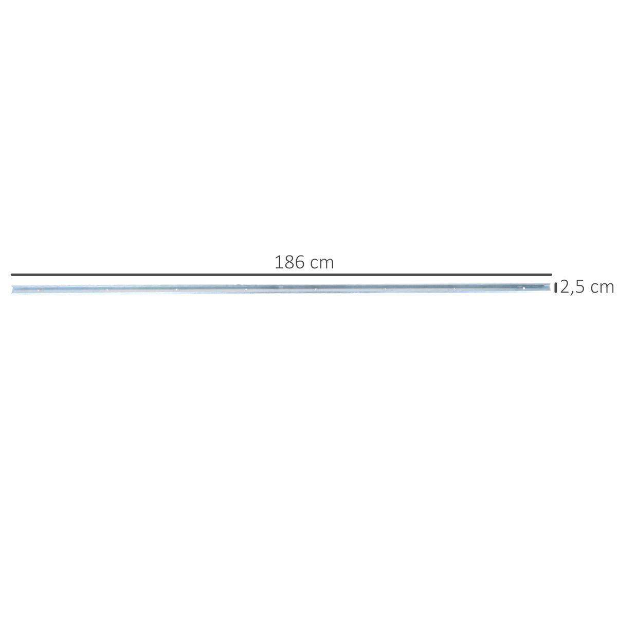 Kit complet porte coulissante 4 x 93 cm (p x l): rail, roulettes, visserie-2