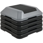 Aerobic Stepper, Marche d'Exercice, 5 Hauteurs Réglables de 10/15/20/25/30 cm, Charge 150 kg, Gris-9