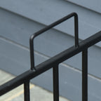 Range bûches Porte-bûches Etagère porte bois de cheminée charge max 15 Kg 44x33x46cm métal époxy noir-7