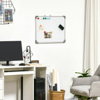 Tableau blanc magnétique cadre aluminium 60 x 45 cm avec feutres, effaceur et aimants-9