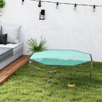 Parc pour chien, enclos chien 8 panneaux avec toit, modulable et pliable, enclos portable 60H cm avec porte argent vert-1