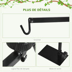 Support de lampe chauffante pour reptiles hauteur et largeur réglables pour amphibiens base en acier 32 x 9 x 67 cm noir-5