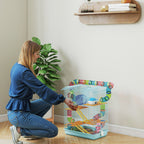 Cage pour hamster souris petit animaux rongeur avec tunnel mangeoire roue jouet 47 x 30 x 59 cm bleu clair-7