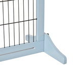 Barrière de sécurité pour chien extensible longueur réglable 104-180 x 36 x 69 cm pin bleu gris-7
