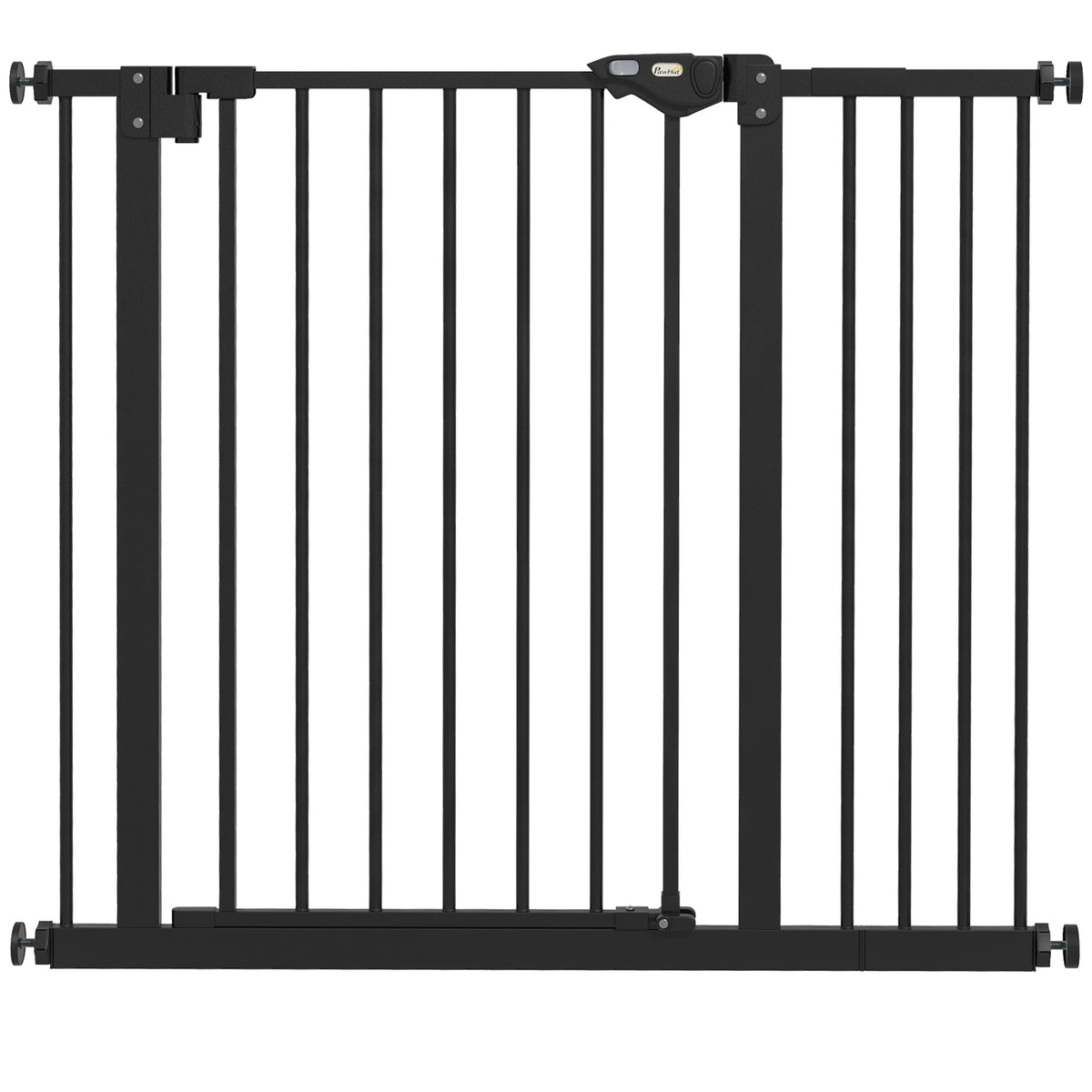 Barrière de sécurité animaux porte fermeture automatique système de double verrouillage sans perçage 1 extension noir-0