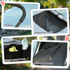 Poussette pour chien 3 roues avec pliage facile, sac de rangement, coussin souple, laisse de sécurité, gris-5