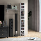 Rangements pour CD et DVD avec 12 compartiments, capacité max. 204 CD, 21 x 20 x 175 cm, blanc-1