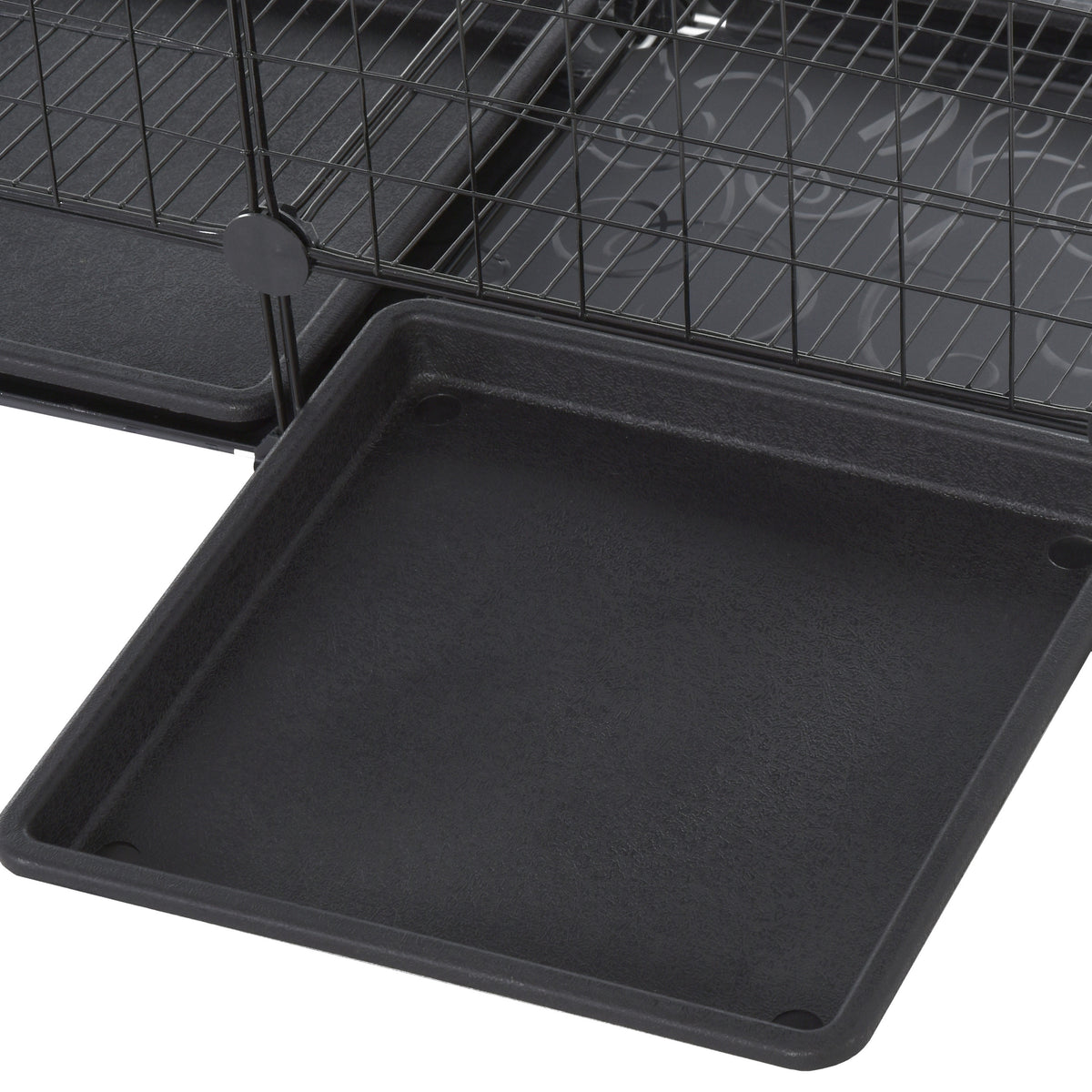 Cage parc enclos rongeurs modulable dim. L 111 x l 75 x H 119 cm 3 niveaux 4 portes fil métallique noir-8