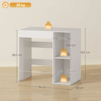 Meuble machine à laver, armoire machine a laver et sèche-linge avec 2 compartiments ouverts, 96 x 60 x 90,5 cm, blanc-2