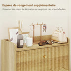 Meuble à chaussures 12 paires, armoire à chaussures étroite, 2 tiroirs rabattables étagères réglables, 60x24x92cm, chêne-6