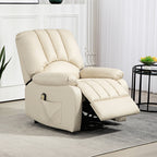 Fauteuil relax inclinable électrique releveur avec repose-pied et télécommande 86 x 92 x 102 cm Beige-9