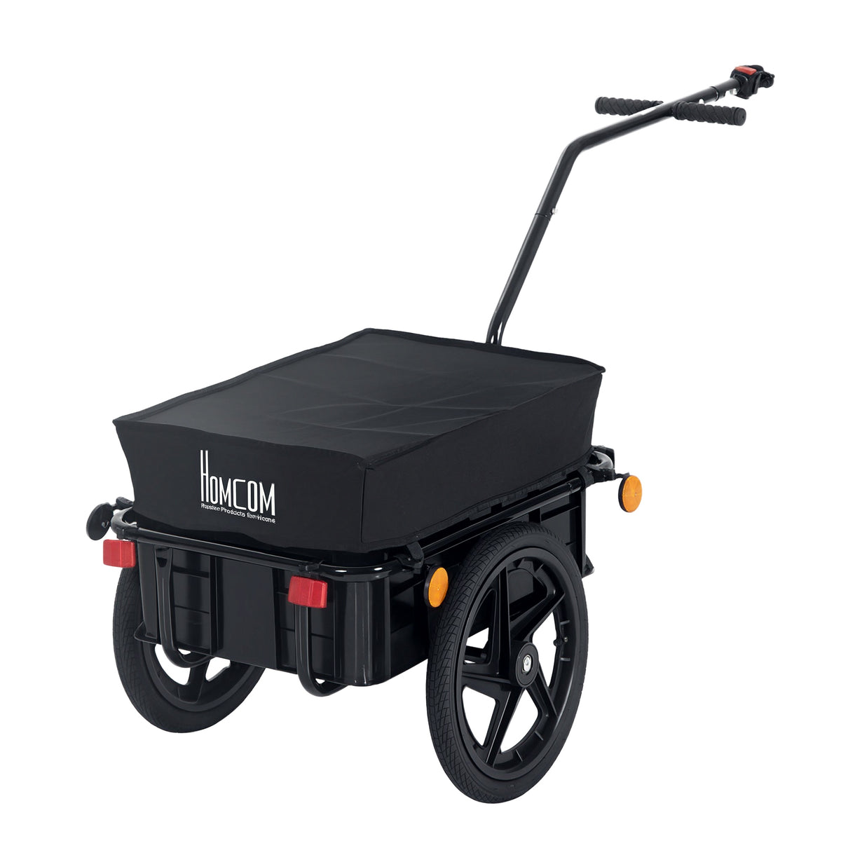 Remorque vélo remorque de transport pour vélo 144L x 59l x 80H cm barre d'attelage universelle acier noir-0