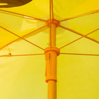 Ensemble Salon de Jardin Enfant 4 pcs Design Tigre - Table Ronde + 2 chaises Pliables + Parasol - métal époxy Oxford Jaune-8