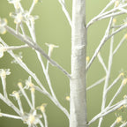 Arbre Lumineux LED 180 cm 180 LEDs Blanc Chaud, Arbre Artificiel de Cerisier en Fleurs, IP44, Intérieur Extérieur, Blanc-8