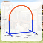 Kit d'équipement d'agilité pour chien kit d'agilité pour chien sac de transport 88 x 64 x 95 cm bleu et orange-2