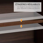 Rangements pour CD et DVD, étagère rangement, capacity max. 1116 CD/528 DVD, 36 compartiments et étagères réglables-4