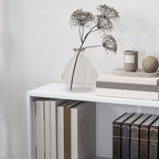 Bibliothèque étagère de rangement avec 2 compartiments et étagère réglable, 60 x 24 x 63 cm, blanc-7