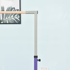 Barre Fixe de Gymnastique pour Enfant, Hauteur Réglable sur 13 Niveaux de 92-150 cm, en Acier et Bois de Hêtre, Barre de Gym d'Entraînement à Domicile, Antidérapant, Facile à Assembler, Violet-6