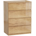 Commode 4 tiroirs meuble de rangement sans poignées design minimaliste 60 x 40 x 80 cm naturel-9