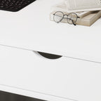 Bureau secrétaire Bureau Informatique Style néo-rétro tiroir Niche étagère métal Blanc-8
