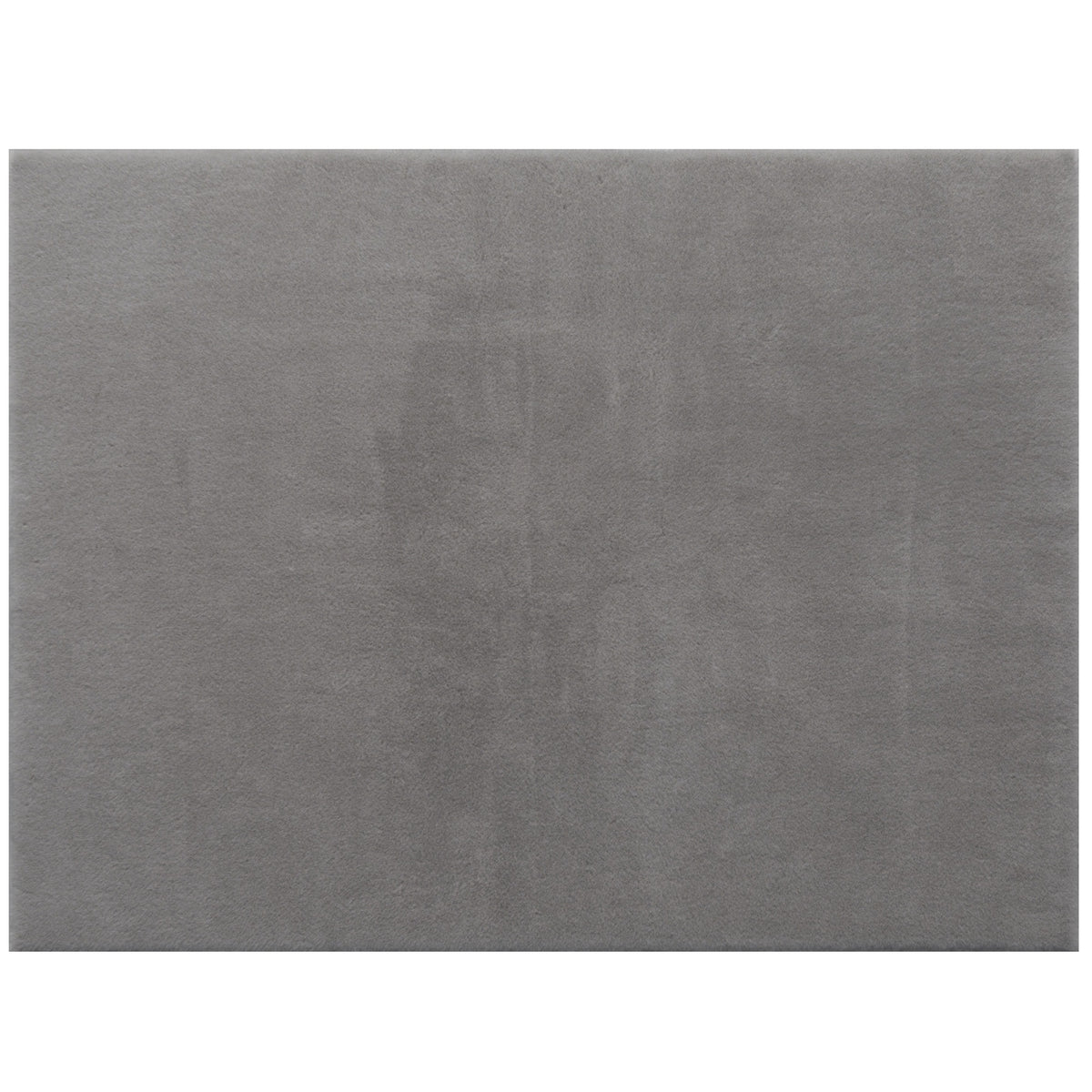Tapis salon 160 x 120 cm tapis à poils longs, lavable en machine, antidérapant, en fausse fourrure, gris clair-0