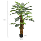 Palmier Artificiel H.1,6 m Arbre Artificiel Tronc Branches Lichen Feuilles Grand réalisme Pot Inclus-2
