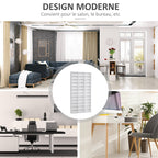 Étagère Rangement CD/DVD Meuble de Rangement pour 1116 CDs 36 Compartiments réglables en Hauteur Blanc-5