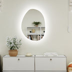 Miroir salle de bain avec éclairage LED 80 x 60 cm, miroir lumineux mural avec antibuée, mémoire, IP44, argenté-8