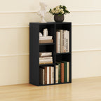 Bibliothèque étagère de rangement avec 5 compartiments, pour salon chambre à coucher bureau, 50x24x80cm, noir-6