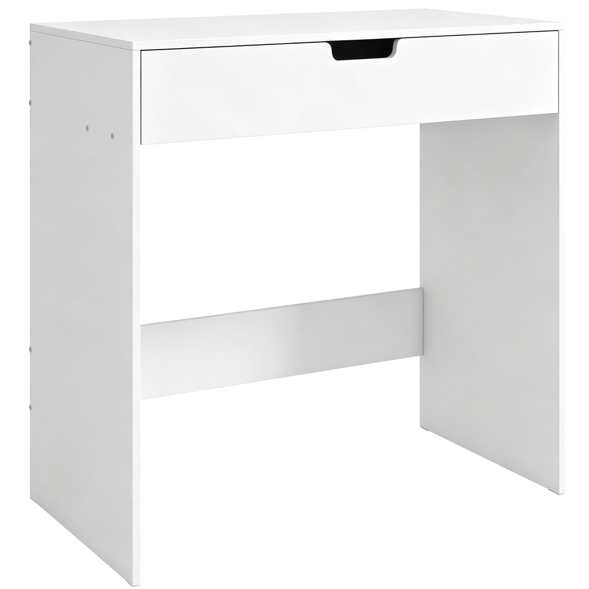 Coiffeuse avec tiroir, table de maquillage moderne moderne, pour chambre à coucher, 75 x 40 x 75 cm, blanc-0