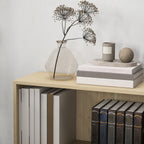 Bibliothèque étagère de rangement avec 2 compartiments et étagère réglable, 60 x 24 x 63 cm, effet bois naturel-7