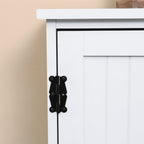 Buffet de cuisine armoire de cuisine contemporaine multi-rangements 2 placards 3 étagères 60 x 30 x 123 cm blanc-9