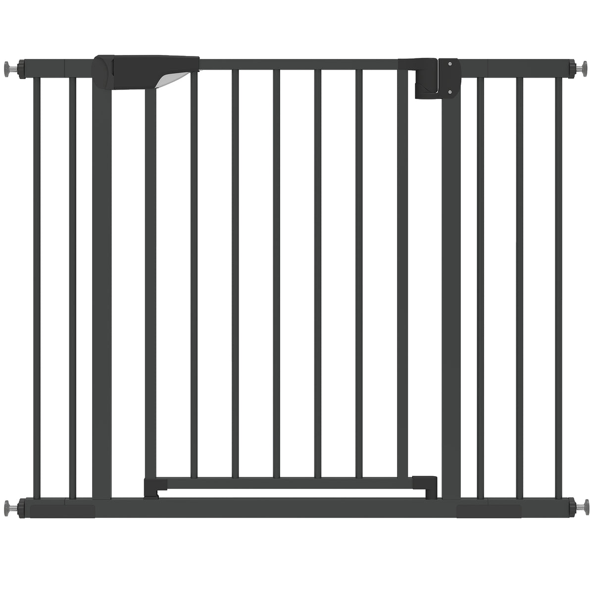 Barrière de sécurité pour chiens et bébés 76 à 102 cm avec extension fixation par pression sans perçage blanc-0