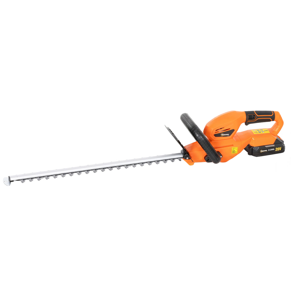 Taille-Haies Électrique, Lame 51 cm, Batterie 2,0 Ah et Chargeur, Orange-0