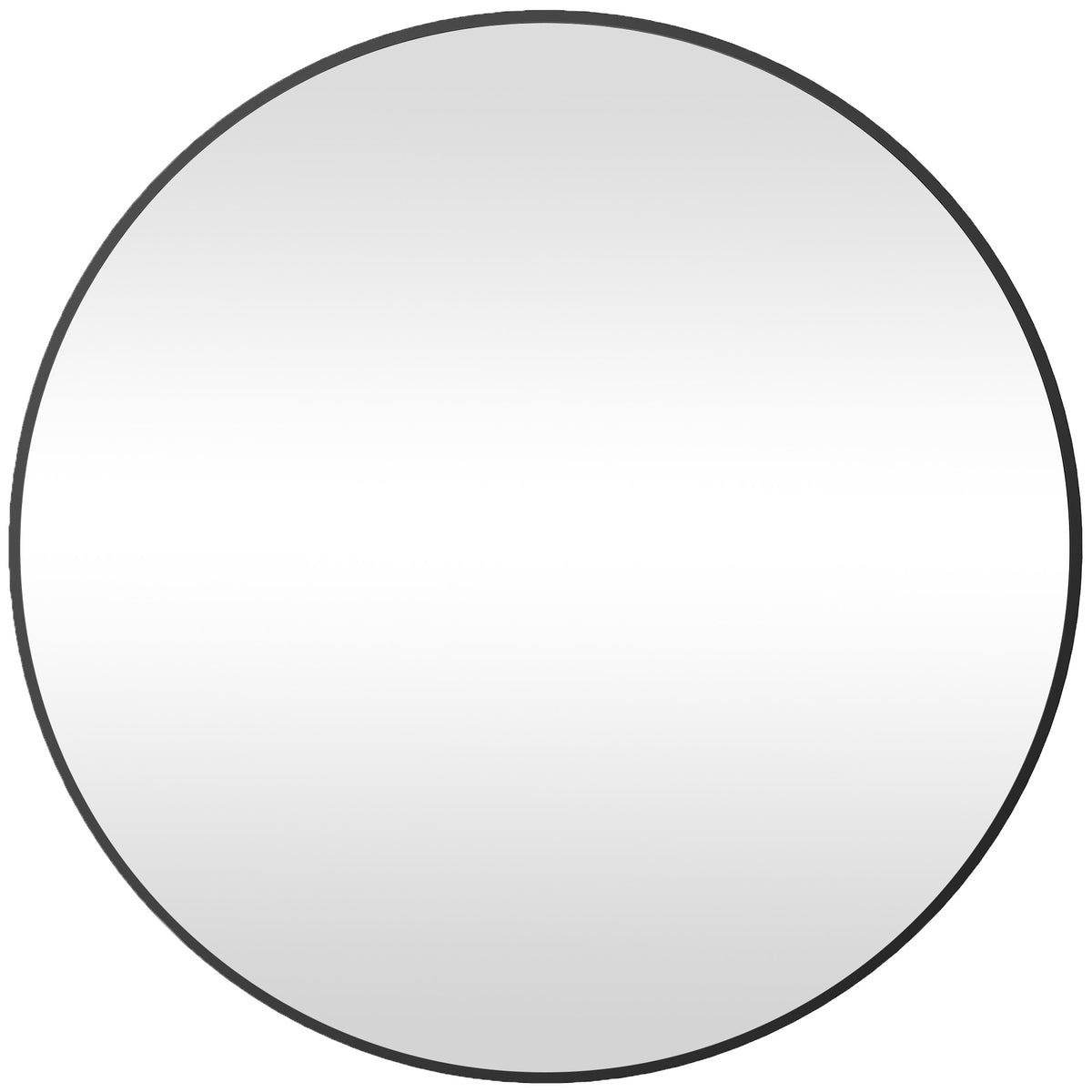Miroir rond miroir salle de bain cadre en métal facile à installer, pour chambre, salon, entrée, Ø 70 x 2,5 cm noir-0
