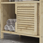Meuble sous lavabo en Bambou, Meuble de Rangement pour Salle de Bain avec 2 Portes, 60 x 30 x 60 cm, Bois Naturel-7