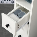Porte-Papier Toilette 3 Niveaux avec Sortie Intégrée, Panneaux de Particules Aspect Blanc-7