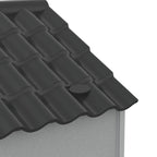 Niche pour Chien Extérieur avec Toit en Pente et Porte Avant Ouverte, pour Chiens Moyens et Grands, 84,2x98,2x82cm, Gris-9