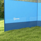 Paravent brise-vent de camping portable pliable avec sac de transport et poteaux en acier dim. 440 cm x 140 cm bleu-8