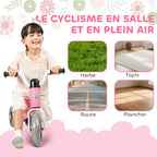 Draisienne bébé 1-3 ans jusqu'à 20 kg, vélo enfants sans pédale, 3 roues silencieuses, 69 x 40 x 49 cm, rose-6